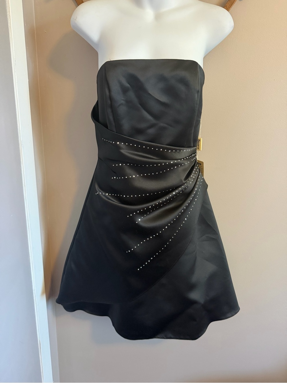 VTG Jessica Whimsigoth Prom Dress Strapless Rhinestone Boned Bodice 6 NWT